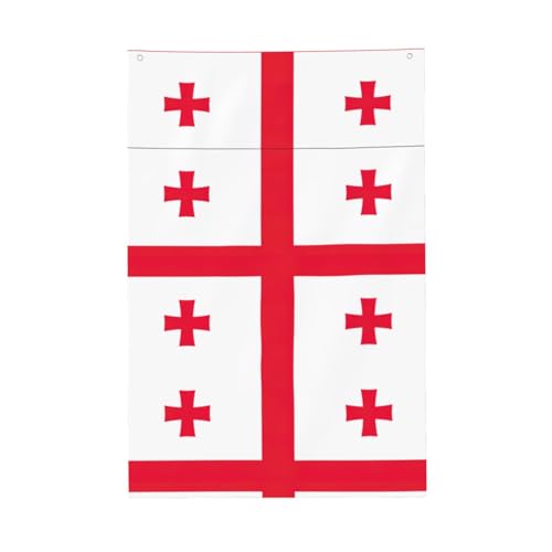 Flagge von Georgien, lebendige Farben, 60 x 91 cm, für den Außenbereich, Banner mit Ösen, hochwertiges Polyester von SDEGTHO