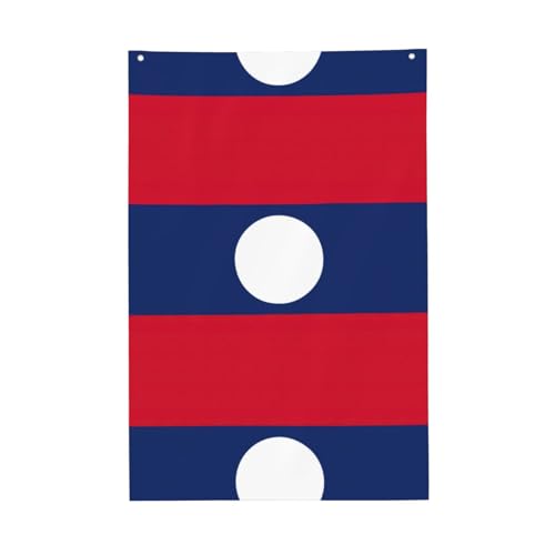 Flagge von Laos, lebendige Farben, 60 x 91 cm, für den Außenbereich, Banner mit Ösen, hochwertiges Polyester Flagge von Laos, lebendige Farben, 60 x 91 cm, für den Außenbereich, Banner mit Ösen, hochwertiges Polyester von SDEGTHO