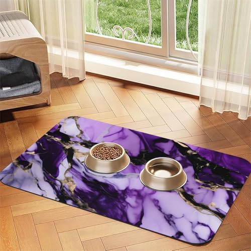 Futtermatte für Hunde und Katzen, saugfähig, Leder, 60 x 40 cm, Lila Futtermatte für Hunde und Katzen, saugfähig, Leder, 60 x 40 cm, Lila von SDEGTHO