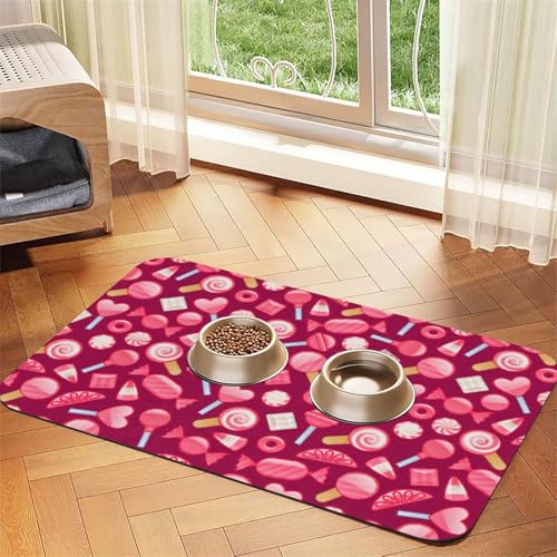 Futtermatte für Hunde und Katzen, saugfähig, Leder, 60 x 40 cm, Rosa Futtermatte für Hunde und Katzen, saugfähig, Leder, 60 x 40 cm, Rosa von SDEGTHO