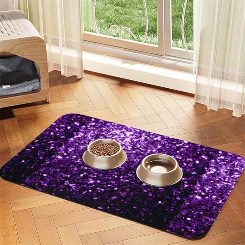 Futtermatte für Hunde und Katzen, saugfähig, Leder, 60 x 40 cm, Violett Futtermatte für Hunde und Katzen, saugfähig, Leder, 60 x 40 cm, Violett von SDEGTHO