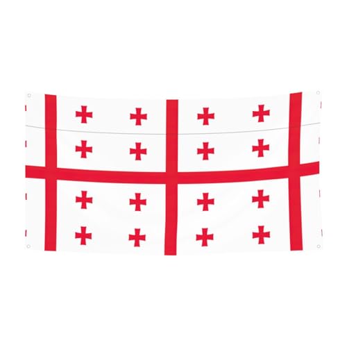 Georgien Flagge Druck Outdoor Indoor Banner, Holiday Dekorative Zeichen mit 4 Metallösen, Schaffung der festlichen Atmosphäre Georgien Flagge Druck Outdoor Indoor Banner, Holiday Dekorative Zeichen mit 4 Metallösen, Schaffung der festlichen Atmosphäre von SDEGTHO