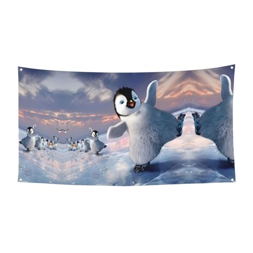 Happy Penguin Printing Outdoor Indoor Banner Holiday Decorative Sign With 4 Metal Grommets Festive Atmosphere Maker Happy Penguin Printing Outdoor Indoor Banner Holiday Decorative Sign With 4 Metal Grommets Festive Atmosphere Maker von SDEGTHO