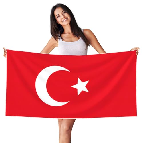 Hochwertige weiche Handtuch-Kollektion, Motiv: Flagge der Türkei, Pool-Badehandtücher, zuverlässig für den täglichen Gebrauch Hochwertige weiche Handtuch-Kollektion, Motiv: Flagge der Türkei, Pool-Badehandtücher, zuverlässig für den täglichen Gebrauch von SDEGTHO