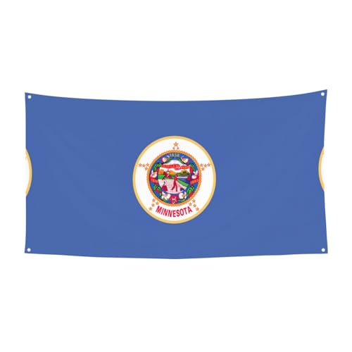 Minnesota State Flag Printing Outdoor Indoor Banner, Holiday Decorative Sign With 4 Metal Grommets, Festive Atmosphere Maker von SDEGTHO