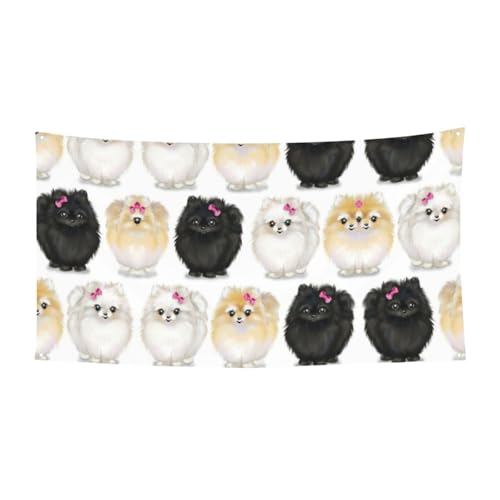 Pomeranians Pattern Printing Outdoor Indoor Banner, Holiday Decorative Sign With 4 Metal Grommets, Festive Atmosphere Maker Pomeranians Pattern Printing Outdoor Indoor Banner, Holiday Decorative Sign With 4 Metal Grommets, Festive Atmosphere Maker von SDEGTHO
