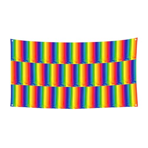 Regenbogen-gestreifter Druck, Halloween-Weihnachts-Banner, Dekoration, für drinnen und draußen, zum Aufhängen, Partyschild, farbecht, für wiederholten Gebrauch Regenbogen-gestreifter Druck, Halloween-Weihnachts-Banner, Dekoration, für drinnen und draußen, zum Aufhängen, Partyschild, farbecht, für wiederholten Gebrauch von SDEGTHO