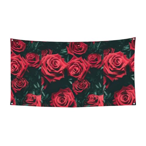 Rote Rose Druck Halloween Weihnachten Banner Dekor Outdoor Indoor Hängendes Partyschild farbecht für wiederholten Gebrauch Rote Rose Druck Halloween Weihnachten Banner Dekor Outdoor Indoor Hängendes Partyschild farbecht für wiederholten Gebrauch von SDEGTHO