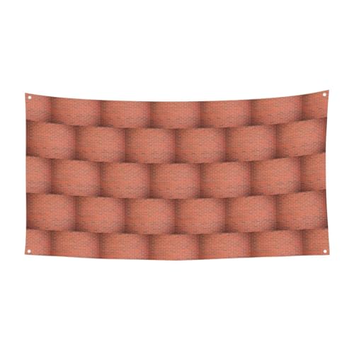 Rote Ziegelmauer Textur Druck Halloween Weihnachten Banner Dekor Outdoor Indoor Hängendes Partyschild farbecht für wiederholten Gebrauch Rote Ziegelmauer Textur Druck Halloween Weihnachten Banner Dekor Outdoor Indoor Hängendes Partyschild farbecht für wiederholten Gebrauch von SDEGTHO