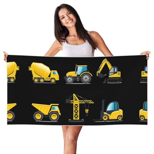 SDEGTHO Cartoon Heavy Machinery Truck Printing Peach Skin Velvet Quick Dry Lightweight Beach Towel for Adults For Beach,Bath,Pool,Gym,Yoga SDEGTHO Cartoon Heavy Machinery Truck Printing Peach Skin Velvet Quick Dry Lightweight Beach Towel for Adults For Beach,Bath,Pool,Gym,Yoga von SDEGTHO