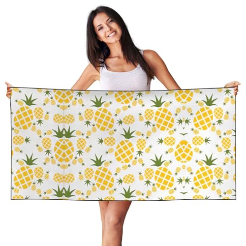 SDEGTHO Strandtuch mit Ananas-Motiv, Pfirsichhaut, Samt, schnell trocknend, leicht, für Erwachsene, für Strand, Bad, Pool, Fitnessstudio, Yoga SDEGTHO Strandtuch mit Ananas-Motiv, Pfirsichhaut, Samt, schnell trocknend, leicht, für Erwachsene, für Strand, Bad, Pool, Fitnessstudio, Yoga von SDEGTHO