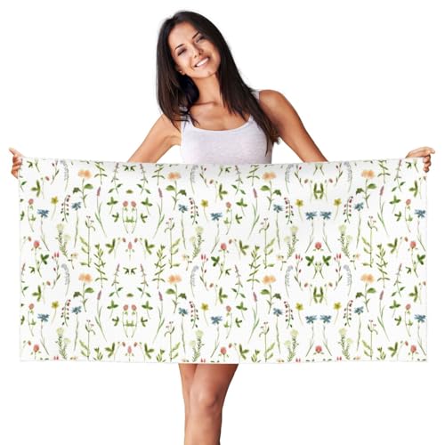 SDEGTHO Strandtuch mit Aquarellfarben und Blumen, Pfirsichhaut, Samt, schnell trocknend, leicht, Strandtuch für Erwachsene, für Strand, Bad, Pool, Fitnessstudio, Yoga SDEGTHO Strandtuch mit Aquarellfarben und Blumen, Pfirsichhaut, Samt, schnell trocknend, leicht, Strandtuch für Erwachsene, für Strand, Bad, Pool, Fitnessstudio, Yoga von SDEGTHO