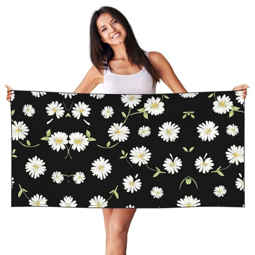 SDEGTHO Strandtuch mit Gänseblümchen-Druck, Pfirsichhaut, Samt, schnell trocknend, leicht, für Erwachsene, für Strand, Bad, Pool, Fitnessstudio, Yoga SDEGTHO Strandtuch mit Gänseblümchen-Druck, Pfirsichhaut, Samt, schnell trocknend, leicht, für Erwachsene, für Strand, Bad, Pool, Fitnessstudio, Yoga von SDEGTHO