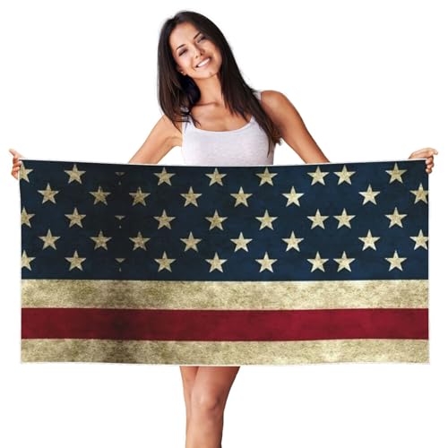 SDEGTHO Strandtuch mit amerikanischer Flagge, Pfirsichhaut, Samt, schnell trocknend, leicht, für Erwachsene, für Strand, Bad, Pool, Fitnessstudio, Yoga SDEGTHO Strandtuch mit amerikanischer Flagge, Pfirsichhaut, Samt, schnell trocknend, leicht, für Erwachsene, für Strand, Bad, Pool, Fitnessstudio, Yoga von SDEGTHO