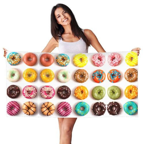 SDEGTHO Verschiedene Geschmacksrichtungen von Donuts, Pfirsichhaut, Samt, schnell trocknend, leicht, Strandtuch für Erwachsene, für Strand, Bad, Pool, Fitnessstudio, Yoga SDEGTHO Verschiedene Geschmacksrichtungen von Donuts, Pfirsichhaut, Samt, schnell trocknend, leicht, Strandtuch für Erwachsene, für Strand, Bad, Pool, Fitnessstudio, Yoga von SDEGTHO