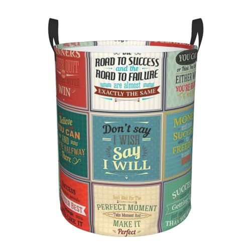 Sayings Printing Home Bequemer Wäschekorb mit Griffen, Aufbewahrungskörbe für Büro, Schlafzimmer Sayings Printing Home Bequemer Wäschekorb mit Griffen, Aufbewahrungskörbe für Büro, Schlafzimmer von SDEGTHO