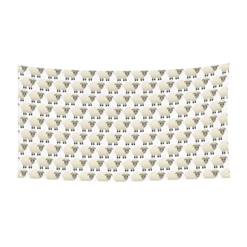 Schaf-Druck, Halloween-Weihnachts-Banner, Dekoration, für drinnen und draußen, zum Aufhängen, Partyschild, farbecht, für wiederholten Gebrauch Schaf-Druck, Halloween-Weihnachts-Banner, Dekoration, für drinnen und draußen, zum Aufhängen, Partyschild, farbecht, für wiederholten Gebrauch von SDEGTHO