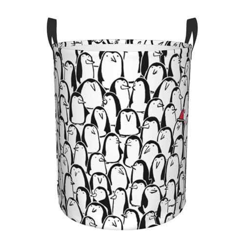 Stilvoller Geschenkkorb mit Pinguinen, bequem, stehend, mit Griffen, Aufbewahrungslösung für mehrere Räume für Büro, Schlafzimmer Stilvoller Geschenkkorb mit Pinguinen, bequem, stehend, mit Griffen, Aufbewahrungslösung für mehrere Räume für Büro, Schlafzimmer von SDEGTHO