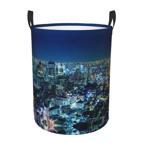 Tokyo City Printing Home Bequemer Wäschekorb mit Griffen, Aufbewahrungslösung für mehrere Räume für Büro, Schlafzimmer Tokyo City Printing Home Bequemer Wäschekorb mit Griffen, Aufbewahrungslösung für mehrere Räume für Büro, Schlafzimmer von SDEGTHO