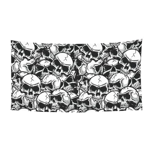 Totenkopf-Muster, Halloween-Weihnachts-Banner, Dekoration, für drinnen und draußen, zum Aufhängen, Partyschild, lichtbeständig, für wiederholten Gebrauch Totenkopf-Muster, Halloween-Weihnachts-Banner, Dekoration, für drinnen und draußen, zum Aufhängen, Partyschild, lichtbeständig, für wiederholten Gebrauch von SDEGTHO