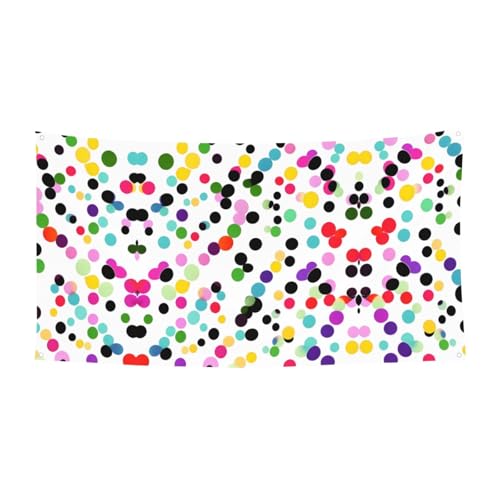 Twister Polka Dots Printing Outdoor Indoor Banner, Holiday Decorative Sign With 4 Metal Grommets, Festive Atmosphere Maker Twister Polka Dots Printing Outdoor Indoor Banner, Holiday Decorative Sign With 4 Metal Grommets, Festive Atmosphere Maker von SDEGTHO