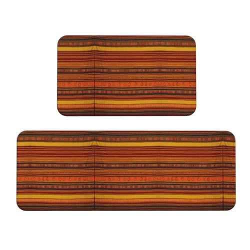 Weihnachtliche Küchenmatten mit Indianer-Muster, 2 Stück, gepolsterte Küchenmatten für Boden, rutschfeste Matte für Küche, Boden von SDEGTHO