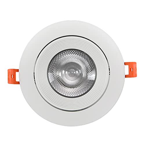 SDFDSSR LED-Einbauleuchten 10 W 12 W Ultradünne Augapfel-LED-Einbauleuchten-Deckenleuchte, LED-Downlight, Augapfel-Nachrüst-Deckeneinbauleuchte, Schallwandverkleidung, Schnittgröße: 90-95 mm von YHQSYKS