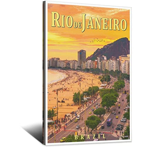 Rio De Janeiro Sonnenuntergang Vintage Reiseposter Dekorative Poster Modern Schlafzimmer Leinwand Kunst Poster Bild Malerei Poster Wanddeko Kunst Geschenk von SDFEG