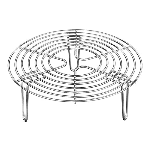 Weyying Edelstahl Einlegerost, Edelstahl Runde Steamer Rack, Edelstahl Einlegerost Kochständer, Dampfgarer-Rack, Rund Dämpfen Rack, zum Backen, Kochen, Braten (Silber) (A) von Weyying