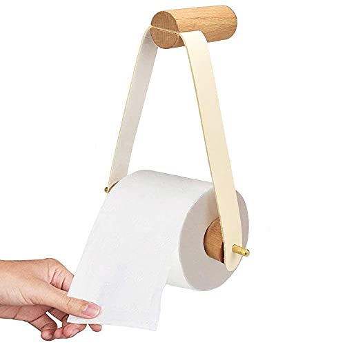 Toilettenpapierhalter aus Holz, Holz Rollenhalter, Holz Klopapierrollenhalter, Retro Wandhalterung Rollenhalter, Vintage Toilettenpapierhalter aus Holz, für WC Vintage Dekoration Badezimmerzubehör von SDFF