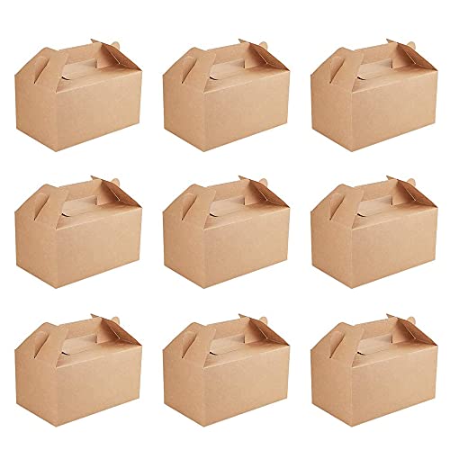 Bhina 10 Stück Verpackung Karton Box,Kraftpapier Faltschachtel,Geschenkschachtel Papier,Geschenkboxen,Geeignet für Geeignet für Kuchen,Kekse,Pizza,Brathähnchen,Verpackungsboxen Zum von Bhina