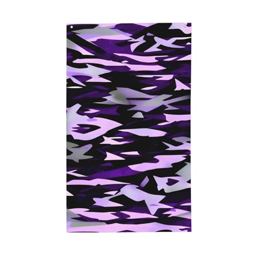 Amerikanische Camouflage-Flagge, violetter Druck, leichte Dekoration, saisonale Flaggen, für drinnen und draußen, für Terrasse, Rasen, Garten von SDFHU