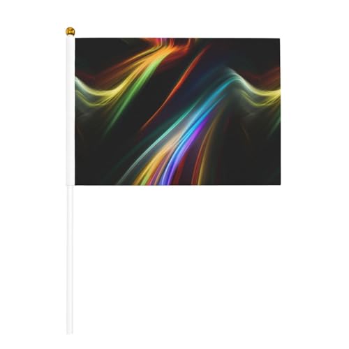 Bunte Linien, Kunstdruck, praktische Handflagge, vielseitige Flaggen, Mastpartys, Paraden, Dekorationen, Urlaub von SDFHU