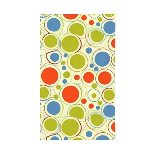 Bunte Retro-Flagge mit abstraktem Druck, leichte Dekoration, saisonale Flaggen, für drinnen und draußen, für Terrasse, Rasen, Garten von SDFHU