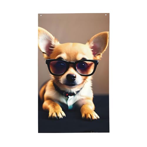 Chihuahua-Hundebrille, 1 Druck, leichte Dekoration, Flagge, saisonale Flaggen, Innen- und Außenbereich, Ausstellung, Terrasse, Rasen, Garten von SDFHU