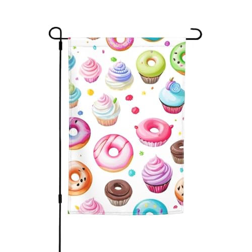 Cupcakes Donuts Muffins Druck 30,5 x 45,7 cm Blumengartenflagge Ganzjahresdekoration für den Außenbereich dick für Rasenflagge Cupcakes Donuts Muffins Druck 30,5 x 45,7 cm Blumengartenflagge Ganzjahresdekoration für den Außenbereich dick für Rasenflagge von SDFHU