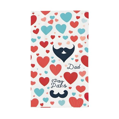Fathers Day Love Dad Print Leichte Dekoration Flagge Saisonale Flaggen Indoor Outdoor Display Terrasse Rasen Garten von SDFHU