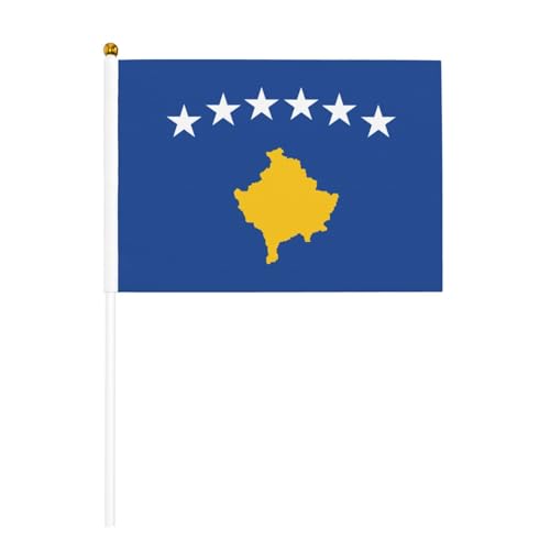 Flagge des Kosovo, Druck, bequem, Handflagge, vielseitige Flaggen, Mastpartys, Paraden, Dekorationen, Urlaub von SDFHU