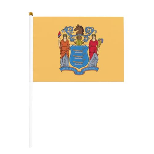 Flagge von New Jersey, bedruckt, praktisch, handliche Flagge, vielseitige Flaggen, Mastpartys, Paraden, Dekorationen, Urlaub von SDFHU