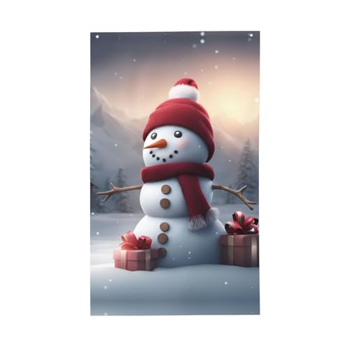 Frohe Weihnachten, niedlicher Schneemann, 1 Druck, leichte Dekoration, Flagge, saisonale Flaggen, für drinnen und draußen, Ausstellung, Terrasse, Rasen, Garten von SDFHU