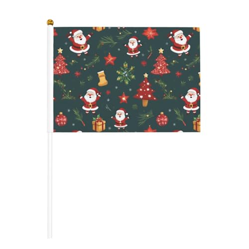 Frohe Weihnachten Druck Bequemlichkeit Handflagge Vielseitige Flaggen Pole Partys Paraden Dekorationen Urlaub von SDFHU