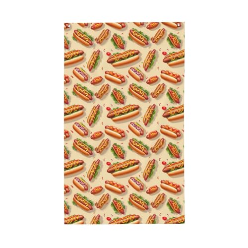 Fun Food Hot Dogs Print Leichte Dekoration Flagge Saisonale Flaggen Indoor Outdoor Display Terrasse Rasen Garten von SDFHU