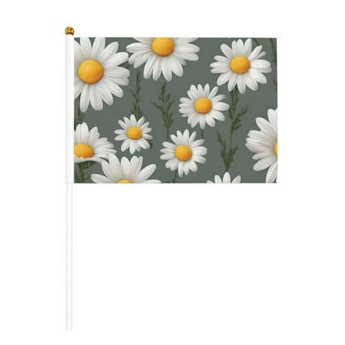 Gänseblümchen-Druck, praktische Handflagge, vielseitige Flaggen, Mastpartys, Paraden, Dekorationen, Urlaub von SDFHU