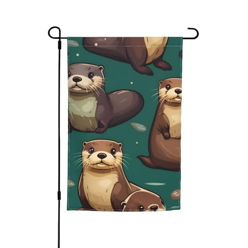Gartenflagge, Motiv: frecher Biber, 30,5 x 45,7 cm, für alle Jahreszeiten, für den Außenbereich, dick, für Rasenflaggen von SDFHU