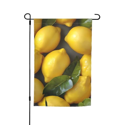 Gartenflagge, Motiv: gelbe frische Zitronen, 30,5 x 45,7 cm, für alle Jahreszeiten, für den Außenbereich, dick, für Rasenflaggen Gartenflagge, Motiv: gelbe frische Zitronen, 30,5 x 45,7 cm, für alle Jahreszeiten, für den Außenbereich, dick, für Rasenflaggen von SDFHU