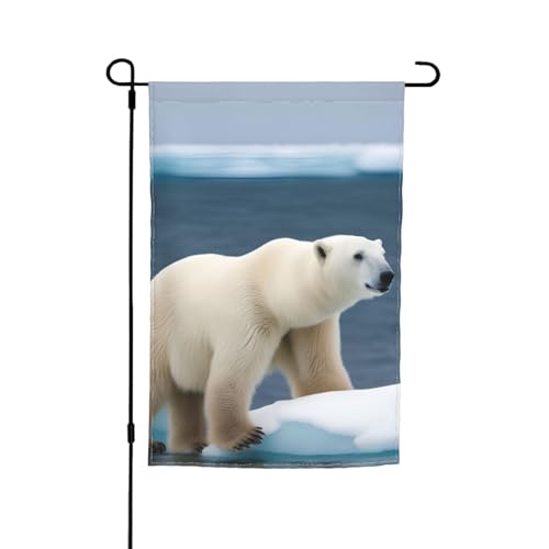 Gartenflagge mit Eisbär-Druck, 30,5 x 45,7 cm, für alle Jahreszeiten, für den Außenbereich, dick, für Rasenflaggen Gartenflagge mit Eisbär-Druck, 30,5 x 45,7 cm, für alle Jahreszeiten, für den Außenbereich, dick, für Rasenflaggen von SDFHU