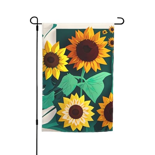 Gartenflagge mit Sonnenblumen-Motiv, 30,5 x 45,7 cm, für alle Jahreszeiten, für den Außenbereich, dick, für Rasenflaggen Gartenflagge mit Sonnenblumen-Motiv, 30,5 x 45,7 cm, für alle Jahreszeiten, für den Außenbereich, dick, für Rasenflaggen von SDFHU