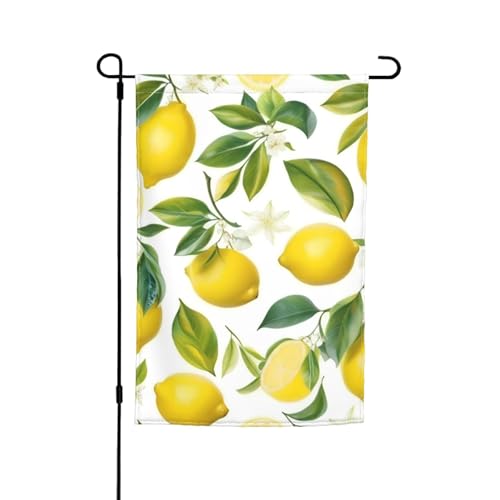 Gartenflagge mit frischen tropischen Zitronen, 30,5 x 45,7 cm, für alle Jahreszeiten, für den Außenbereich, dick, für Rasenflaggen von SDFHU