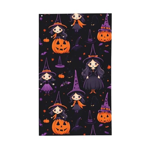 Geister-Horror-Halloween-Kürbis-Druck, leichte Dekor-Flagge, saisonale Flaggen, für drinnen und draußen, für Terrasse, Rasen, Garten von SDFHU