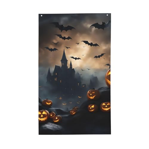 Halloween-Fliegende Fledermäuse, 3 Drucke, leichte Dekor-Flagge, saisonale Flaggen, für Innen- und Außenbereich, Terrasse, Rasen, Garten von SDFHU